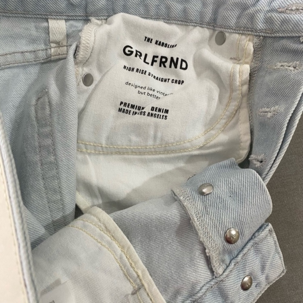 NEW Grlfrnd Jeans Karolina High Rise Straight Crop - Picture 6 of 9